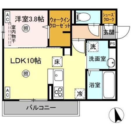 オラシオン　A棟の物件間取画像